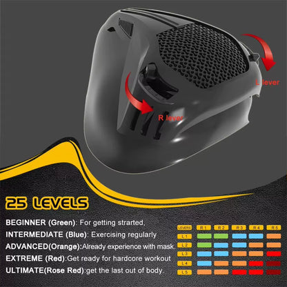 High-Altitude Sports Training Mask - 25 Levels of Adjustment and Logo Personalization