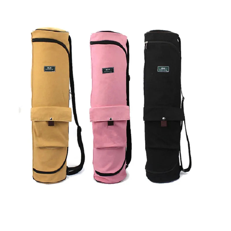Canvas Sports Bag for Fitness, Yoga Backpack, Portable Yoga Mat Bag, Lengthen Yoga Bag, Pilates Mat Case, Sport Carriers
