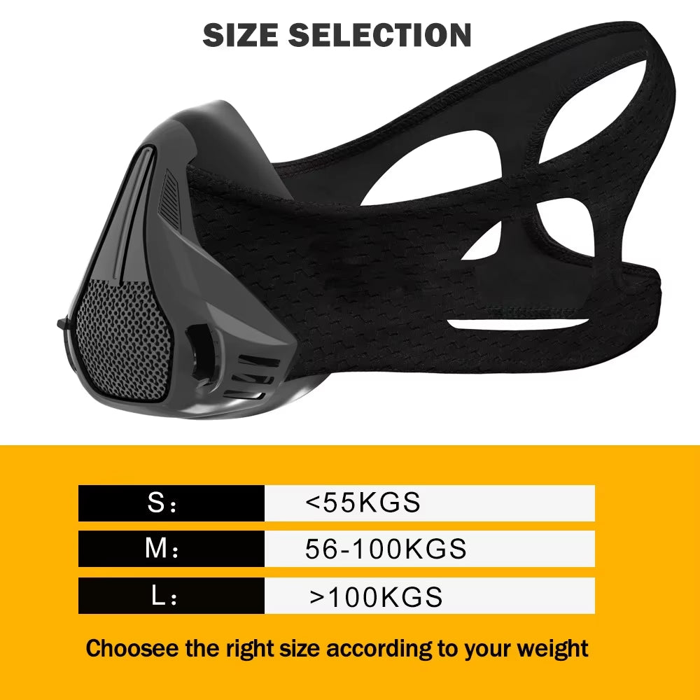 High-Altitude Sports Training Mask - 25 Levels of Adjustment and Logo Personalization